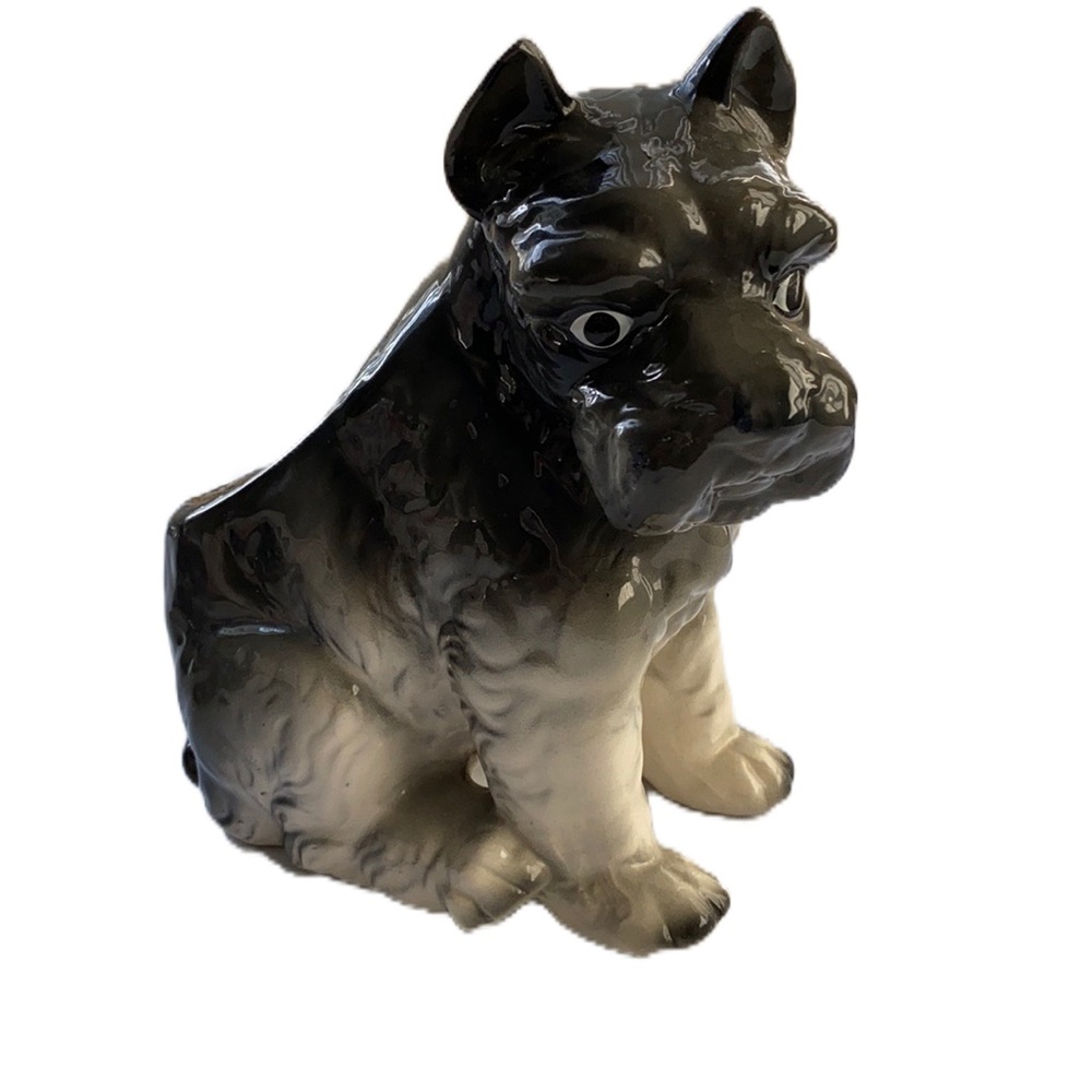 Vintage Schnauzer Ceramic Planter